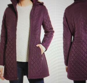 Ladies warm quilted jacket, cool purple, 1xL plus sz 16/18